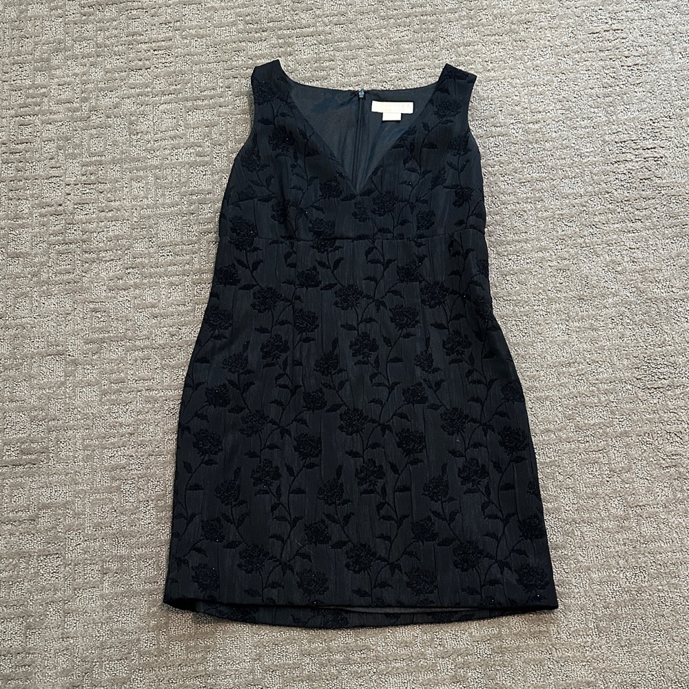 Michael Kors Black Floral Mini Dress
